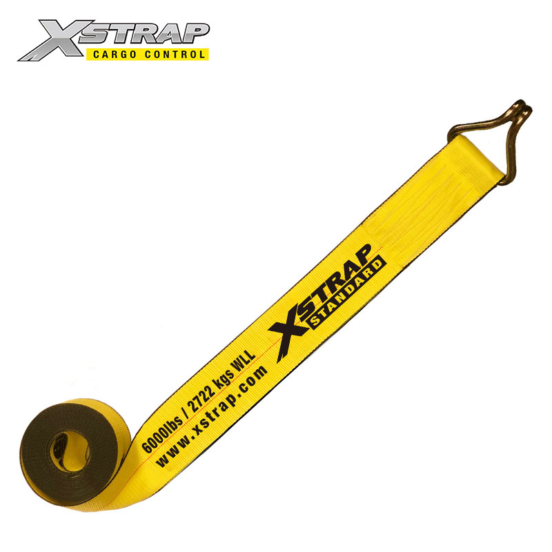 61878 - Strapaí winch caighdeánach 4 orlach le hook sreang