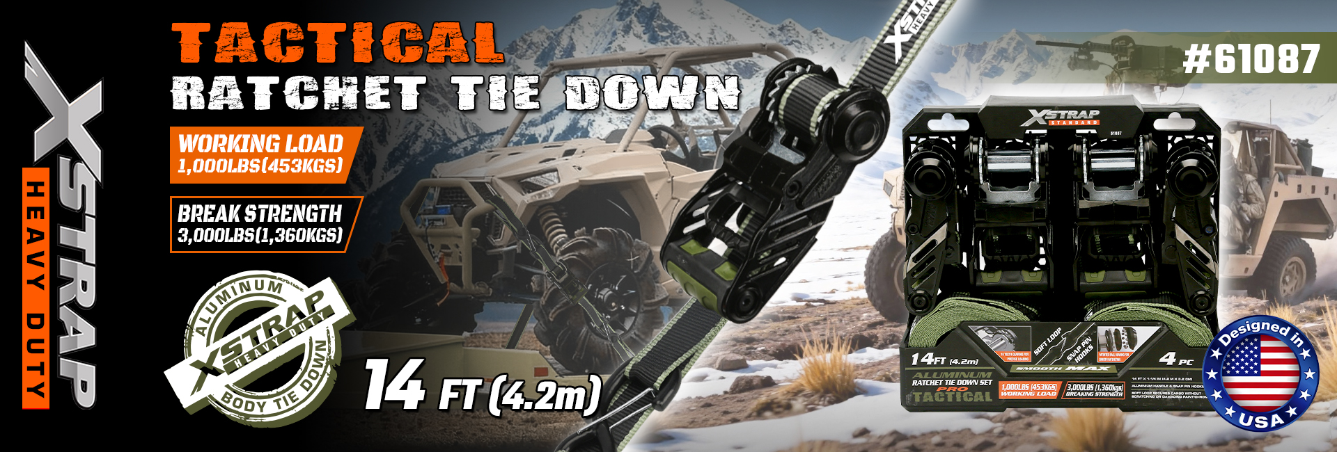 Strapaí Ceangail Síos Xstrap 61087 1.25