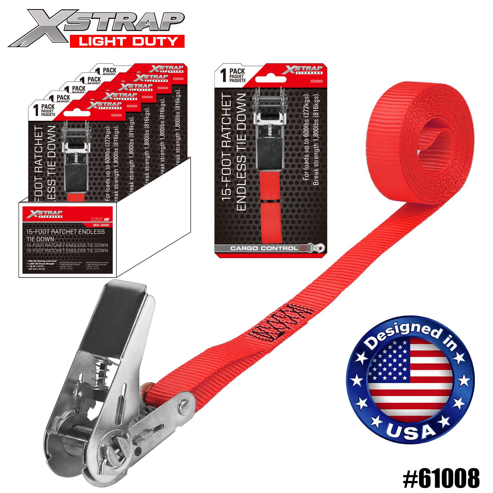 Strapaí Ceangail Síos Neamhtheoranta Xstrap 61008 1