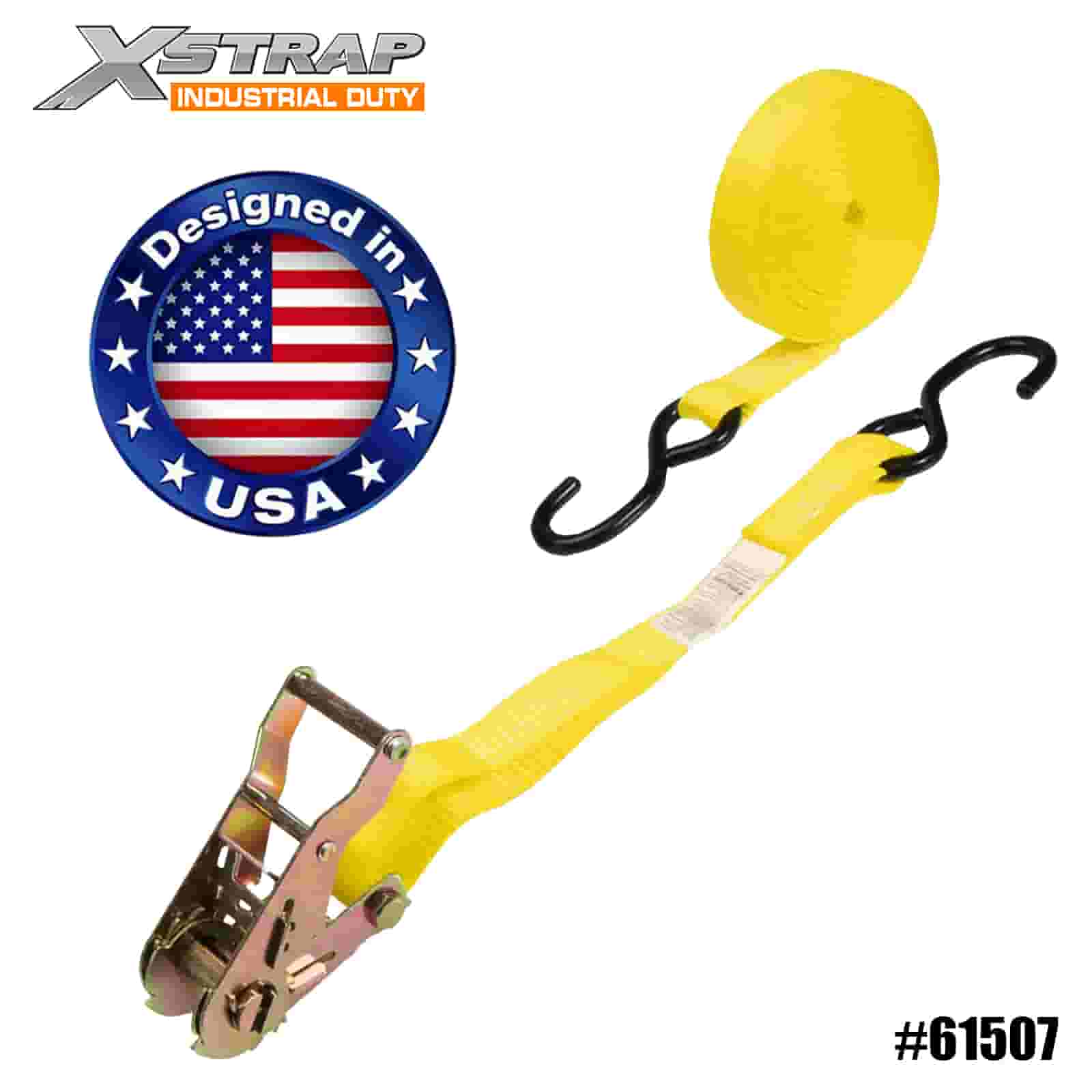Strap Ratchet Xstrap 61507 1” x 15’ 4PK le S Hooks 400lb SWL