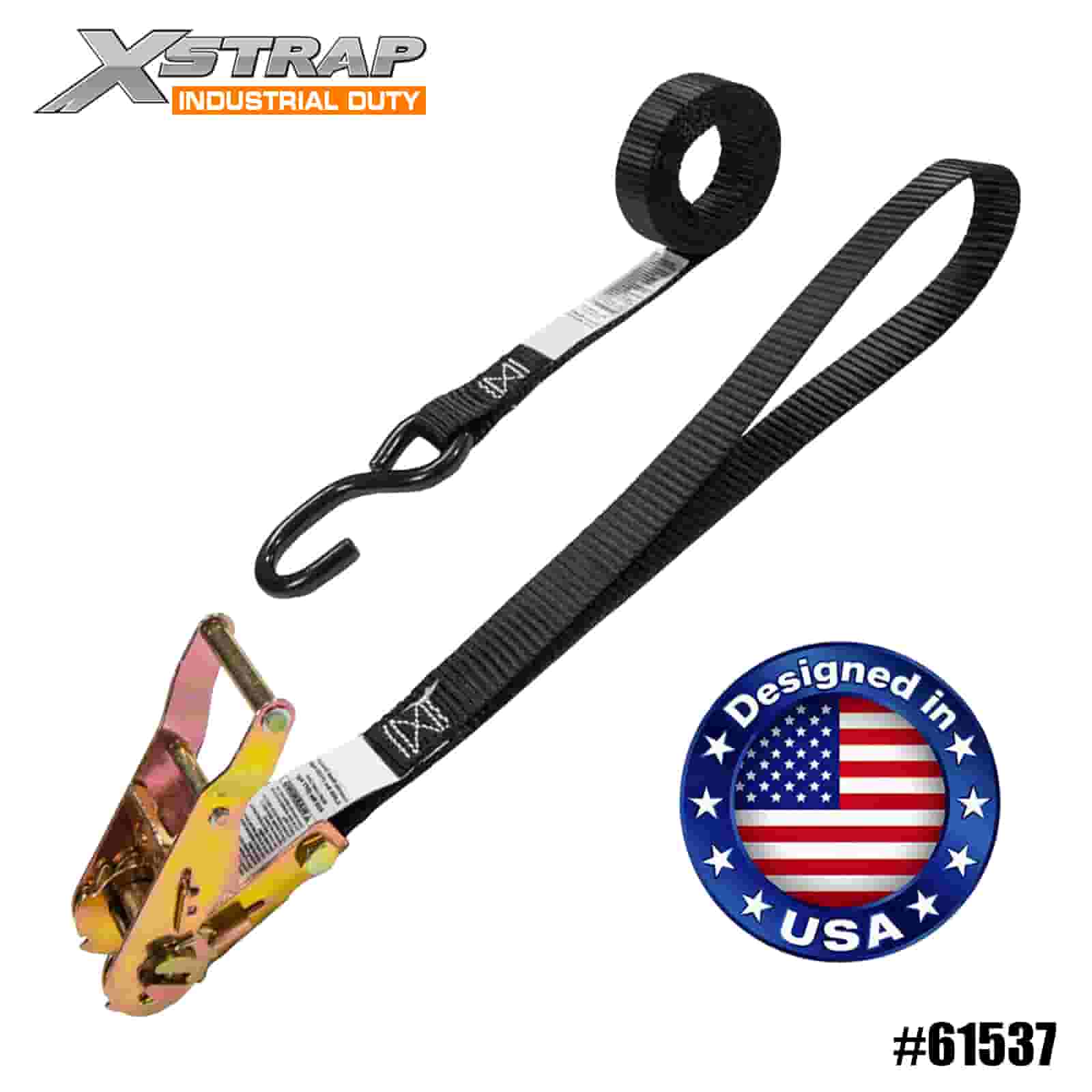 Strap Ratchet Gluaisrothar Xstrap 61537 1” x 6’ 4PK le Lúb Fuaite 12” 833lb SWL