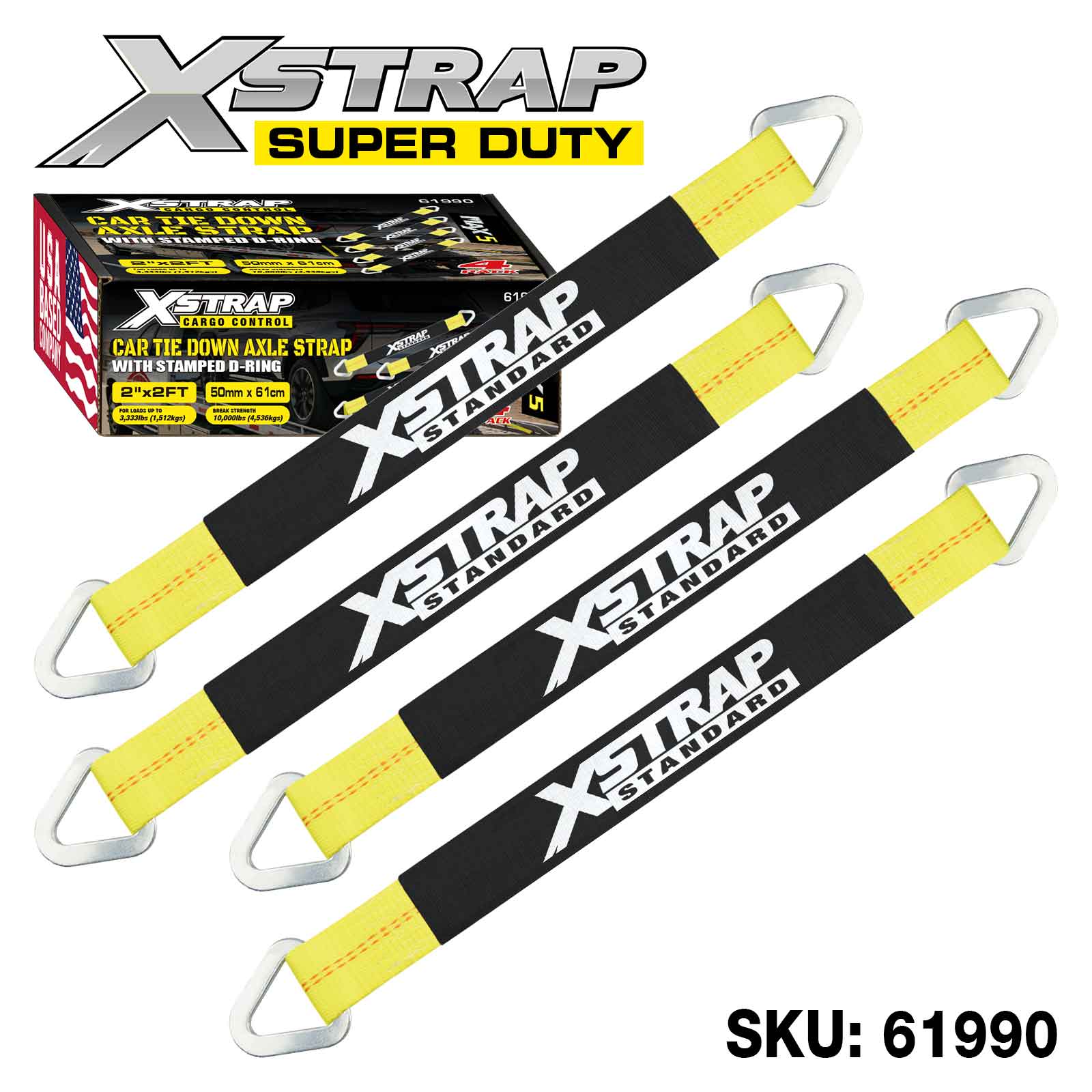 Xstrap 61990 4PK Alex Strap 3,300 lb SWL