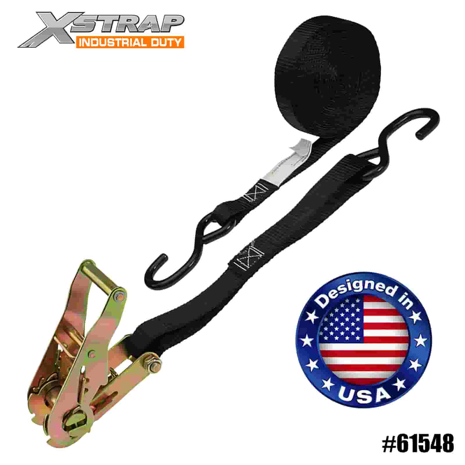 Strap Ratchet Xstrap 61548 1” x 6’ ATV & AUV le S Hooks 833lb SWL