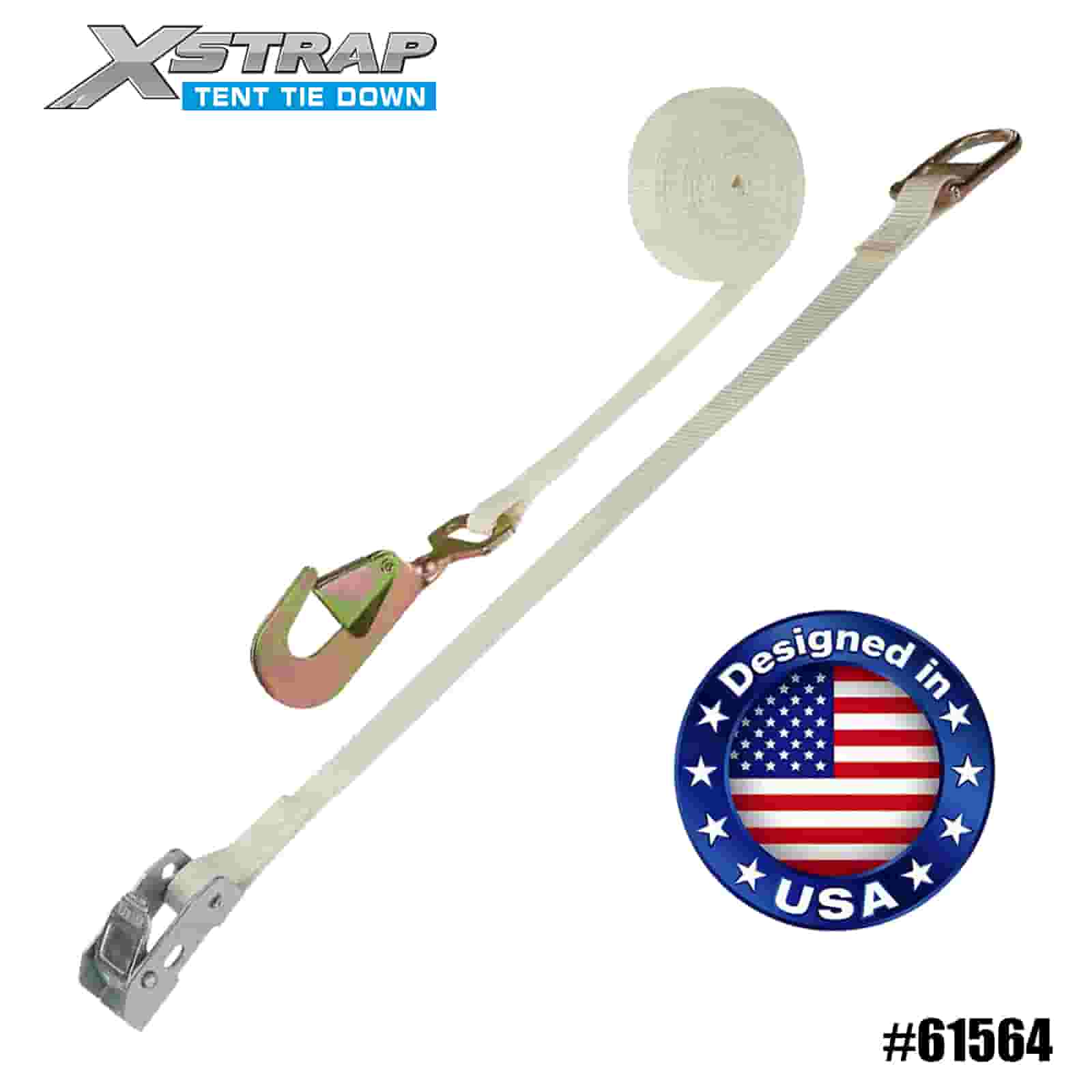 Strap Cam Phuball Bán Xstrap 61564 1” x 15’ le Hook Twisted agus Fáinne Dúbailte D 440lb SWL
