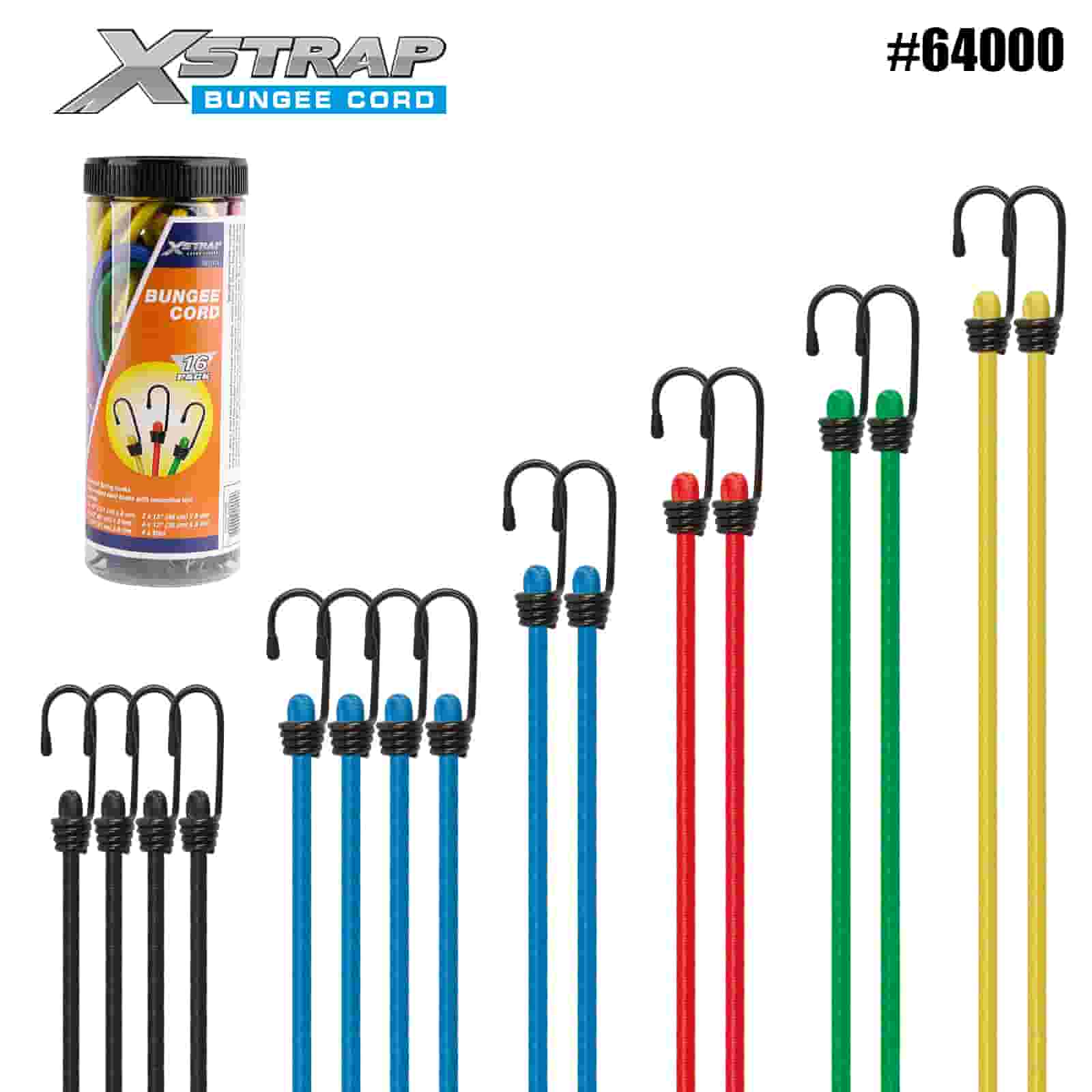 Cordaí Bungee Xstrap 64000 16PK Socraigh 8mm x 12